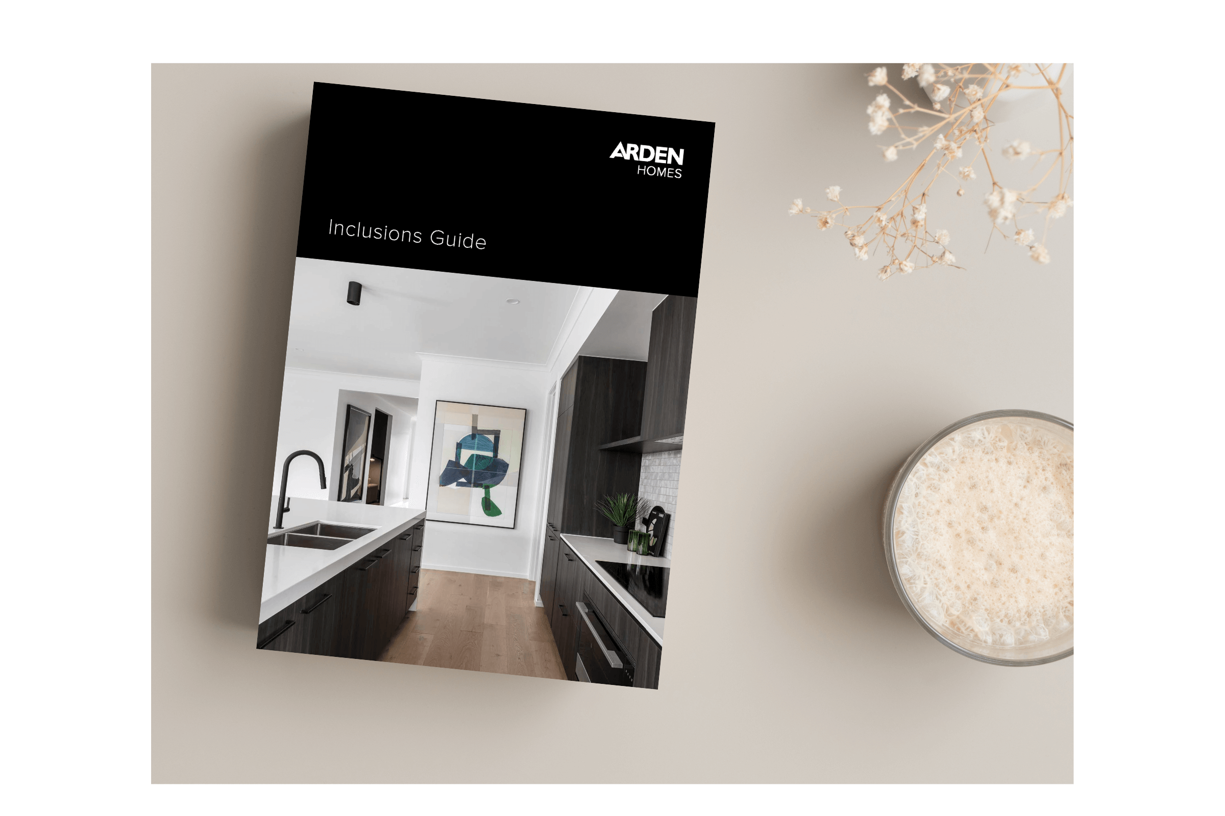 Arden Homes inclusion guide brochure front cover