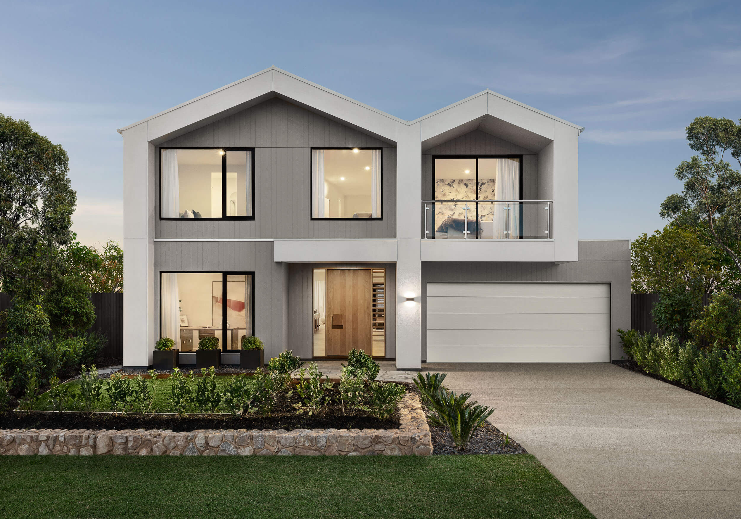 Home builders in Melbourne, Highlands facade on display at Kinley Estate in Lilydale