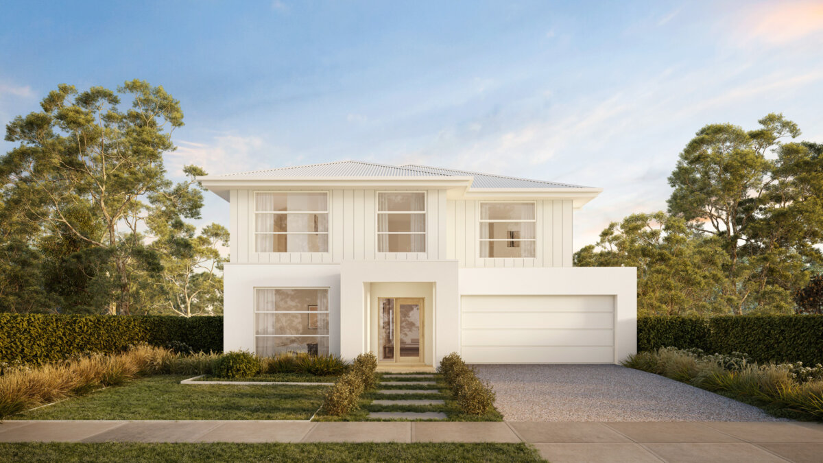 Contemporary Avery house with large windows.