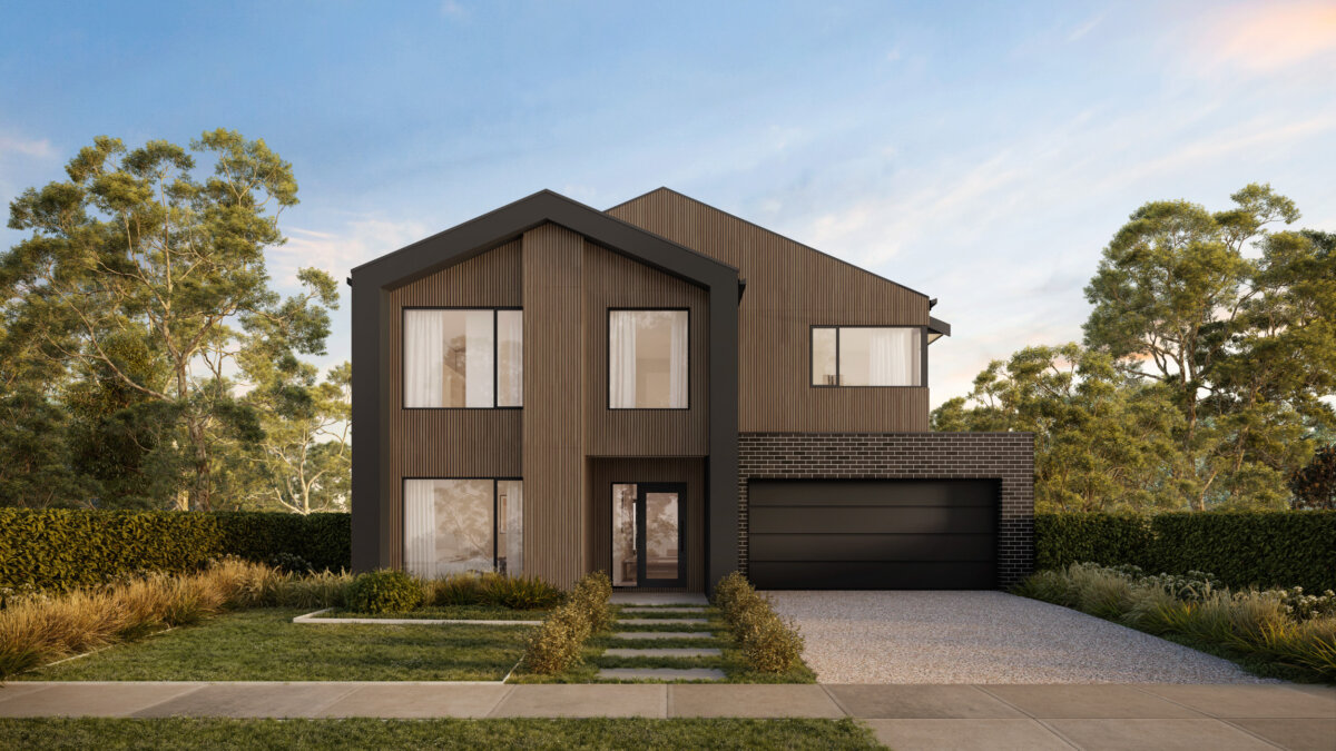 Exterior view of a contemporary home.