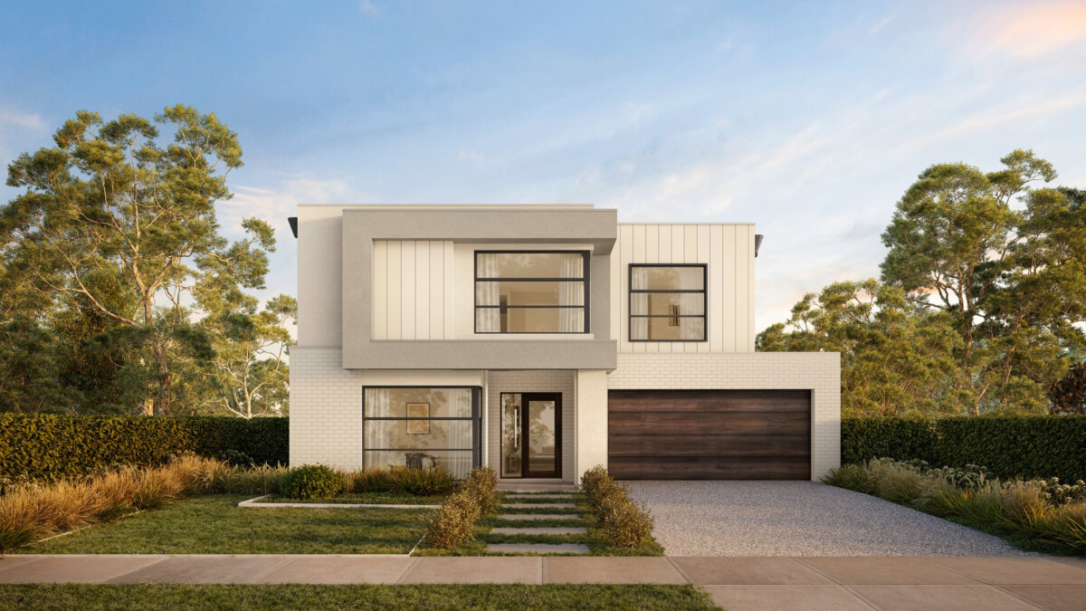 A stylish Verona 2 floor home with a sleek design and large windows.