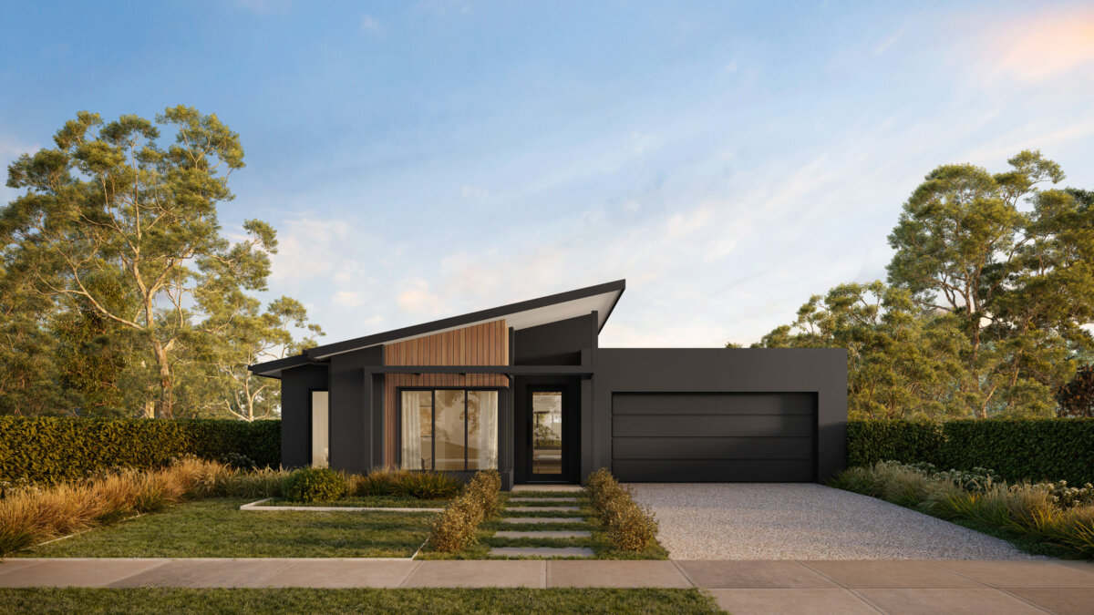 Sienna Inverloch home model with a charming exterior and garden.